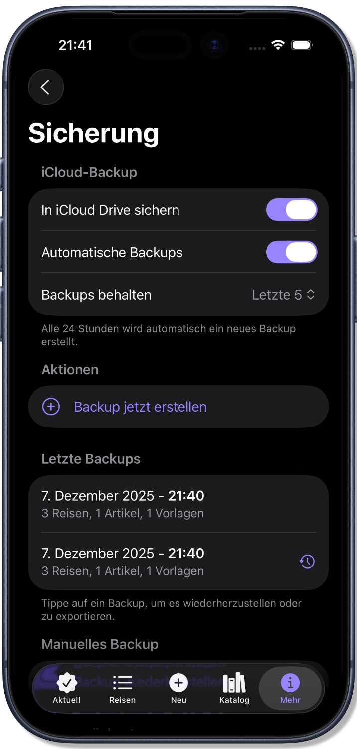Packie dashboard alt