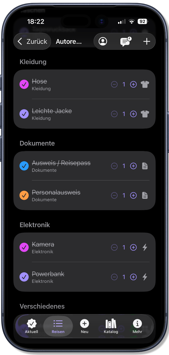 Packie dashboard alt