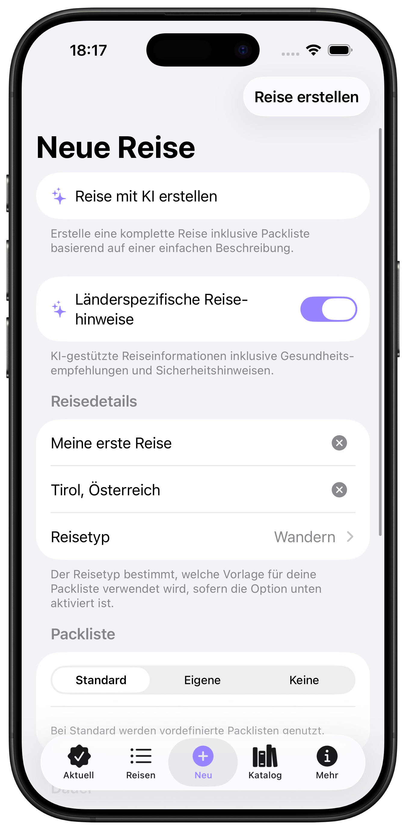 Screenshot Übersicht
